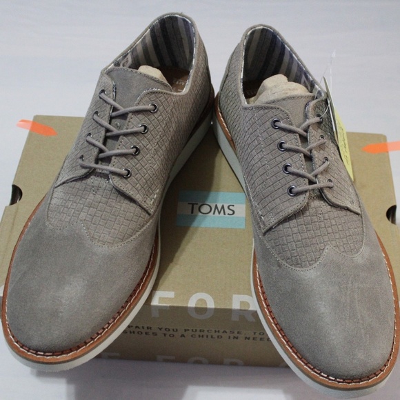 TOMS BROGUE DESERT TAUPE SUEDE SHOES 13M main image 5